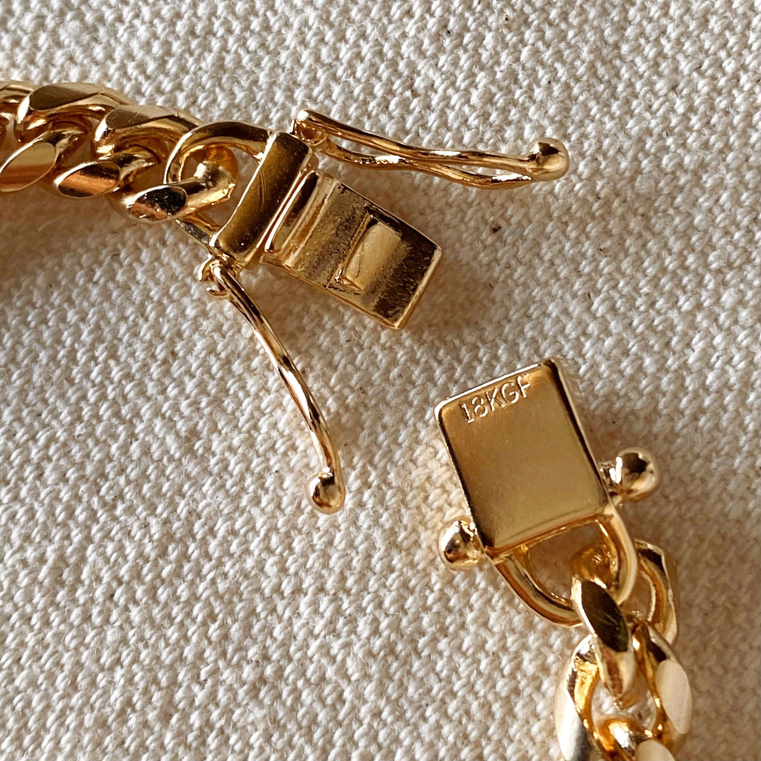 Mondsee 18k Gold Filled Chunky Cuban Necklace Featuring Box Lock Clasp | 18k Gold Filled Jewelry