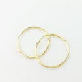 GoldFi 18k Gold Filled Continuous Twisted Tube Hoop Earrings Endless Style