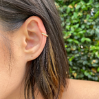 Mondsee 18k Gold Filled Cubic Zirconia Ear Cuff Delicate With Six Clear CZ | 18k Gold Filled Jewelry