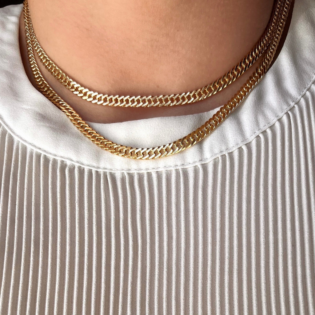 Mondsee 18k Gold Filled Curb Chain 4.0mm | 18k Gold Filled Jewelry