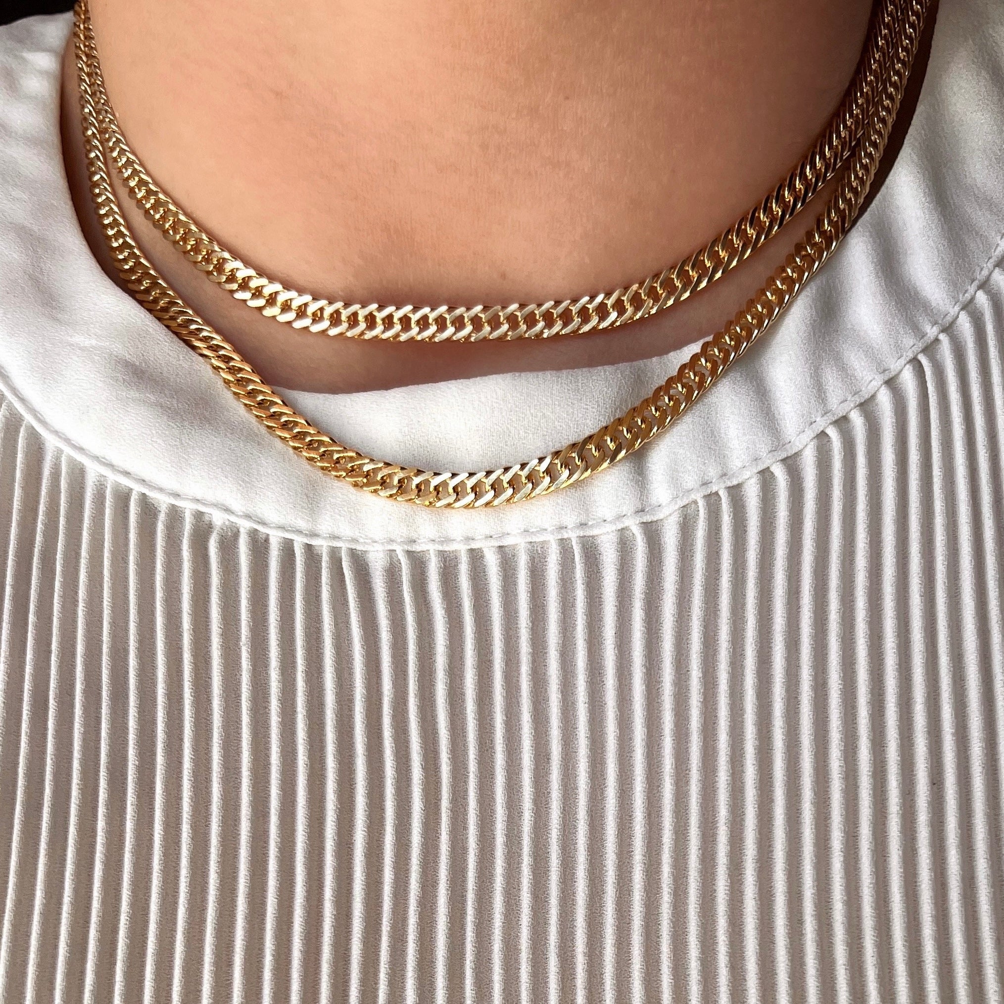 Mondsee 18k Gold Filled Curb Chain 4.0mm | 18k Gold Filled Jewelry