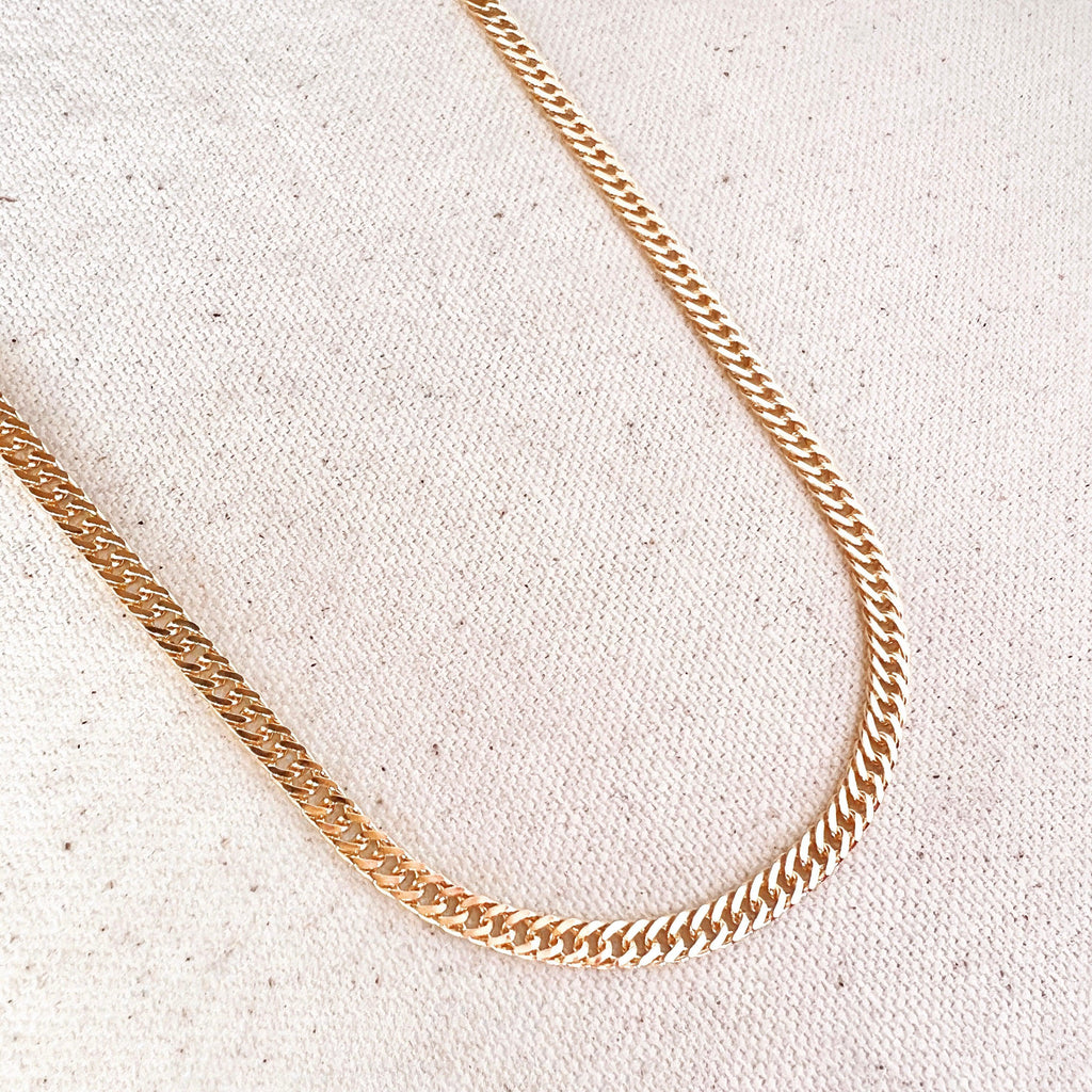 Mondsee 18k Gold Filled Curb Chain 4.0mm | 18k Gold Filled Jewelry
