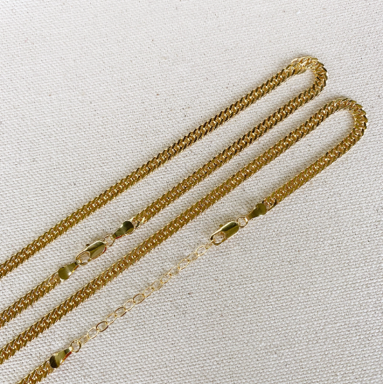 Mondsee 18k Gold Filled Curb Chain 4.0mm | 18k Gold Filled Jewelry