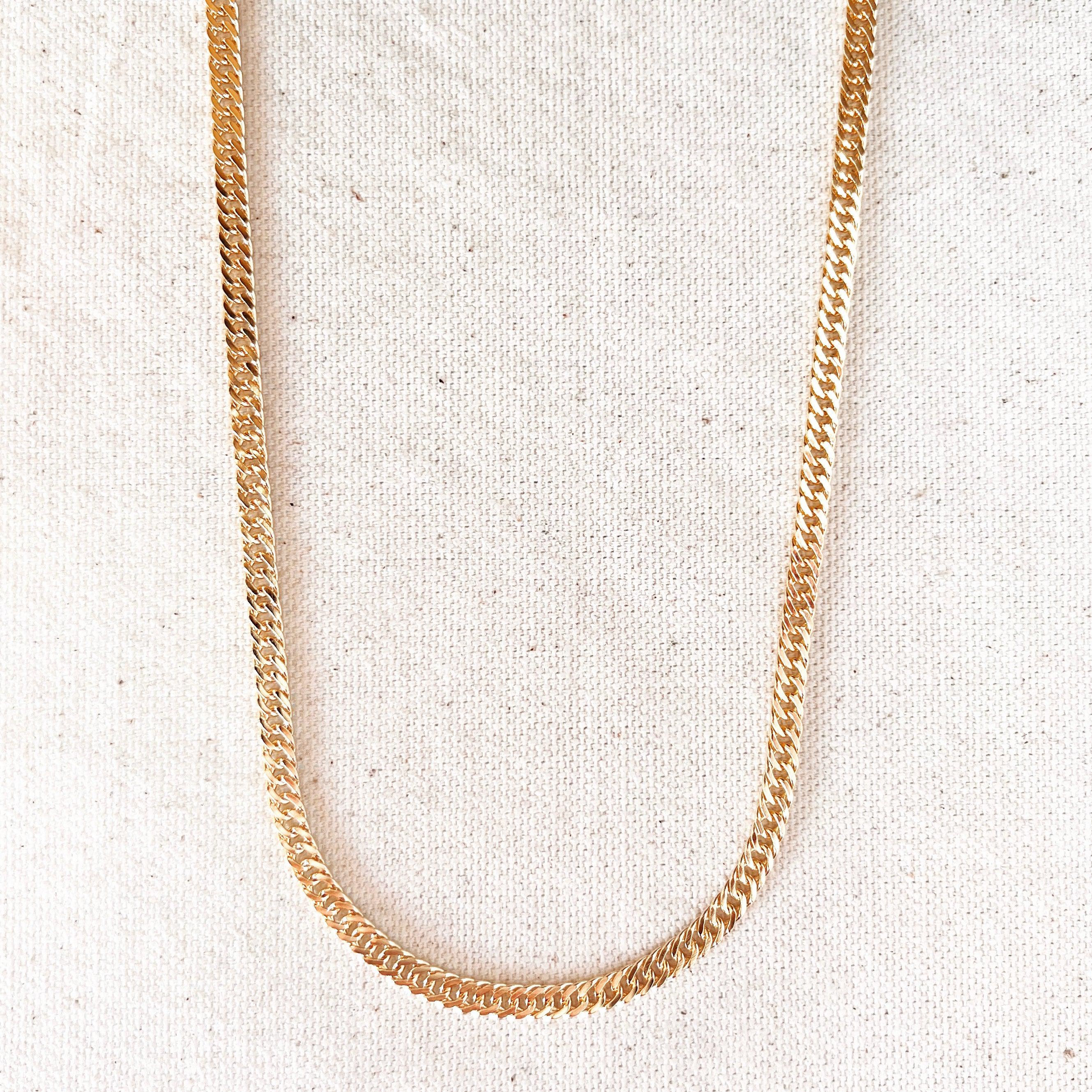 Mondsee 18k Gold Filled Curb Chain 4.0mm | 18k Gold Filled Jewelry