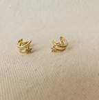 Mondsee 18k Gold Filled Dainty Blinking Star Stud | 18k Gold Filled Jewelry