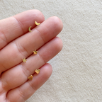Mondsee 18k Gold Filled Dainty Earrings Trio Set of Star Moon And Heart Studs | 18k Gold Filled Jewelry