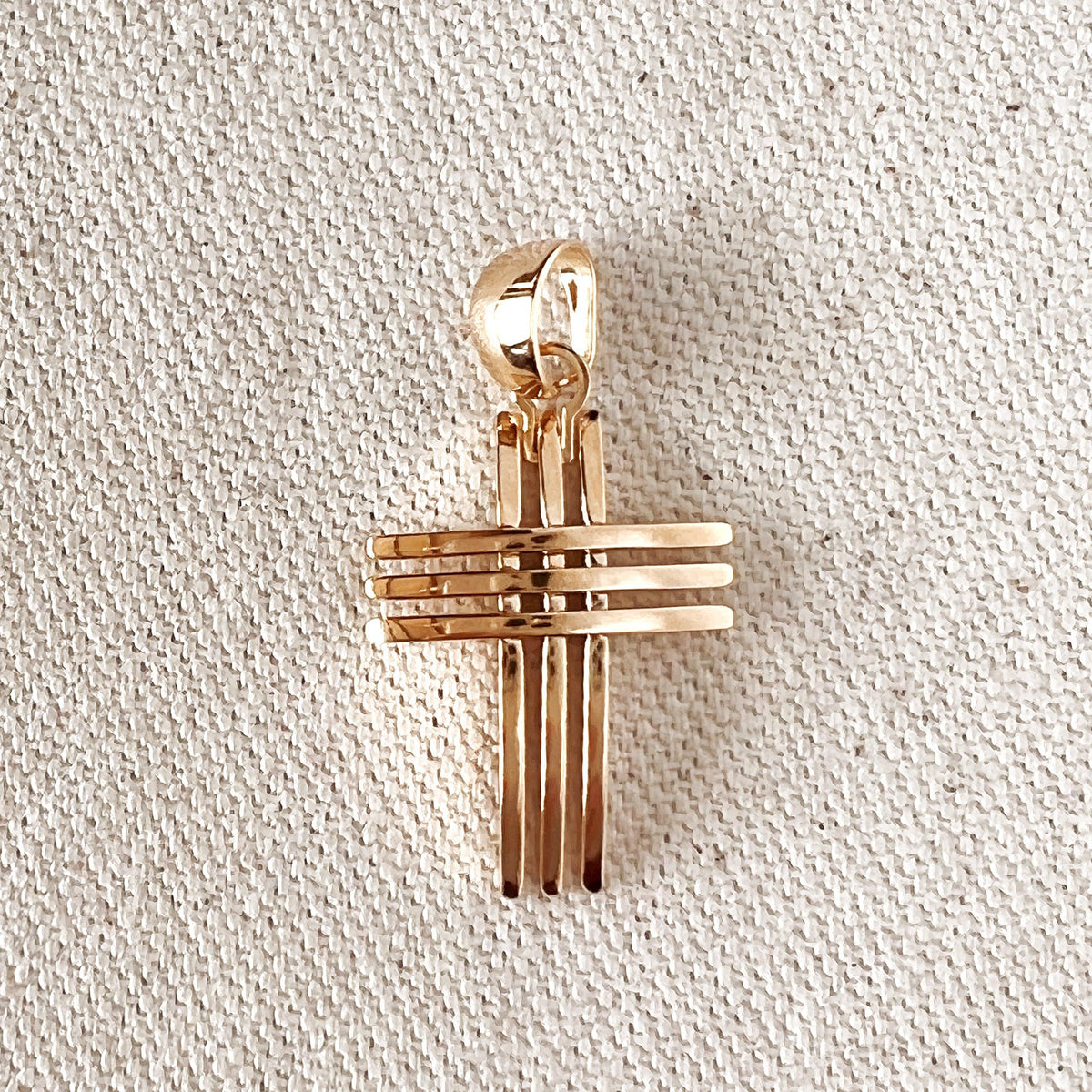 GoldFi 18k Gold Filled Deluxe Unisex Cross Pendant