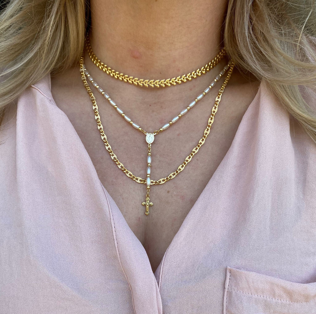 Mondsee 18k Gold Filled Detailed Chain Jewelry | 18k Gold Filled Jewelry