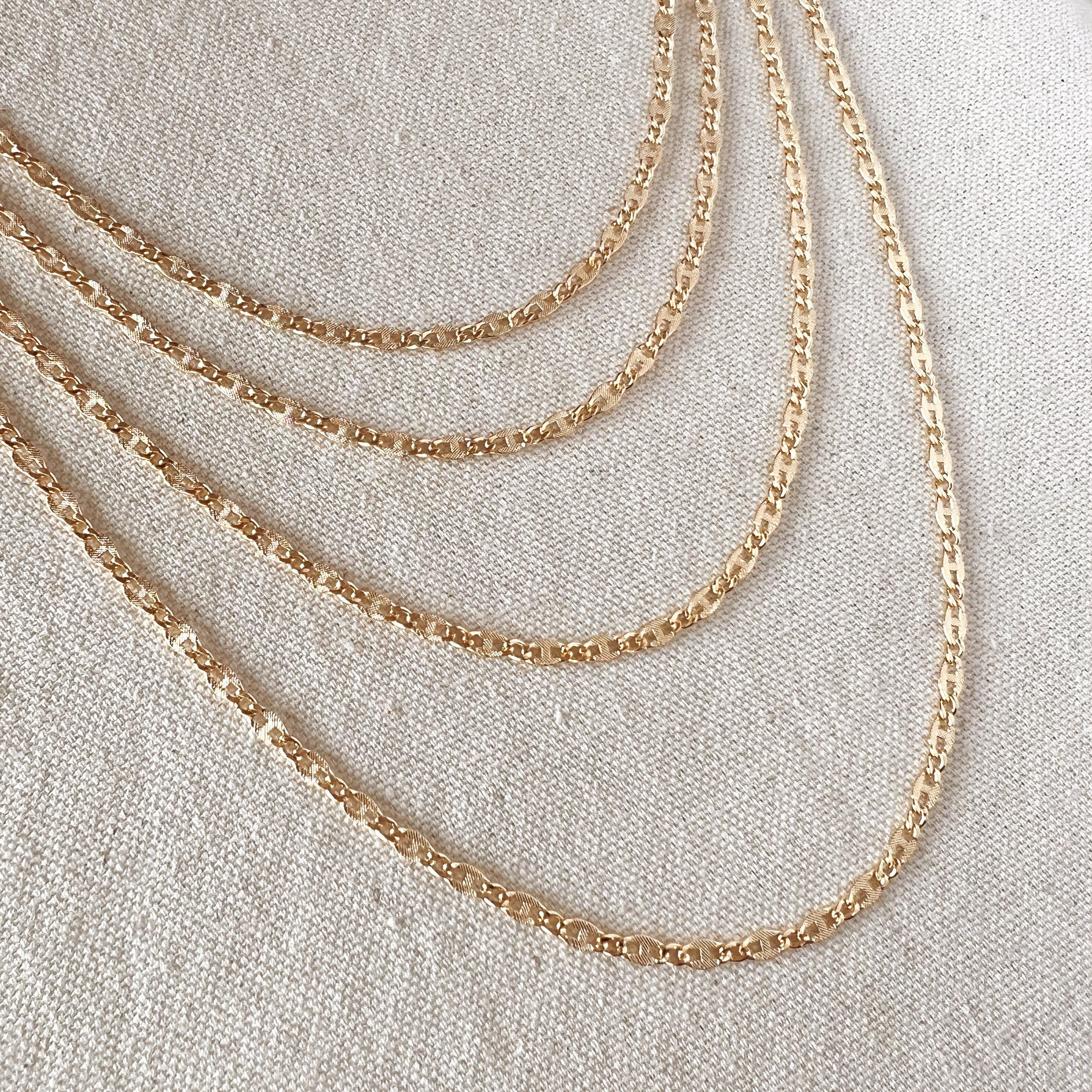 Mondsee 18k Gold Filled Detailed Chain Jewelry | 18k Gold Filled Jewelry