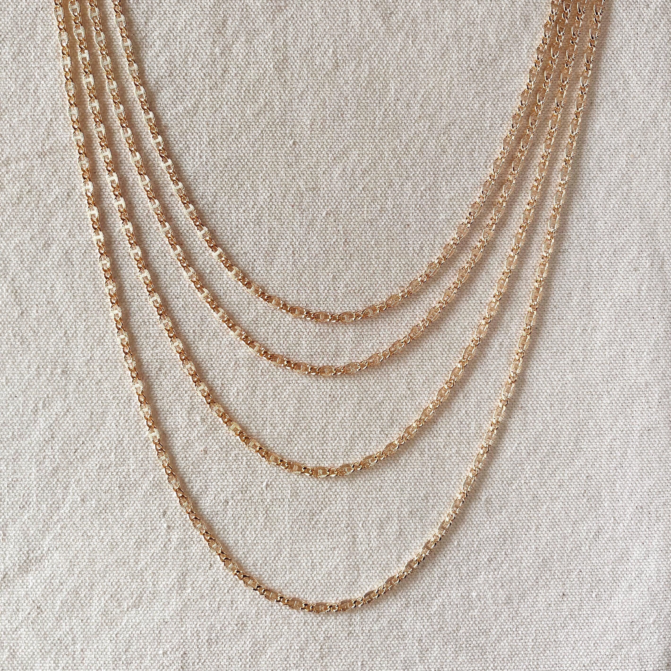 Mondsee 18k Gold Filled Detailed Chain Jewelry | 18k Gold Filled Jewelry