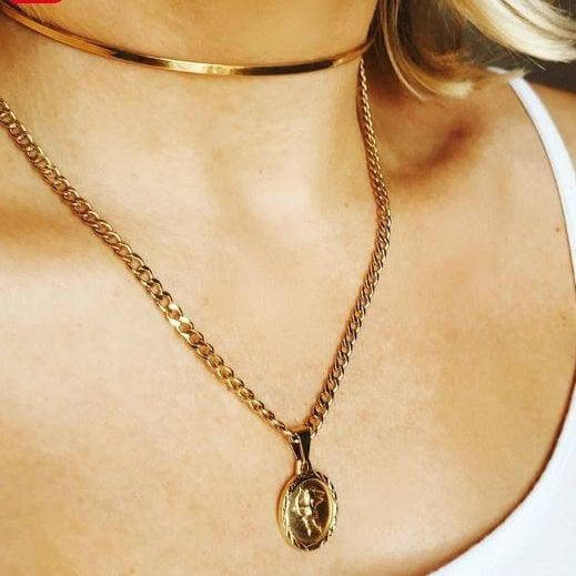 Mondsee 18k Gold Filled Diamond Cut Cupid Necklace | 18k Gold Filled Jewelry