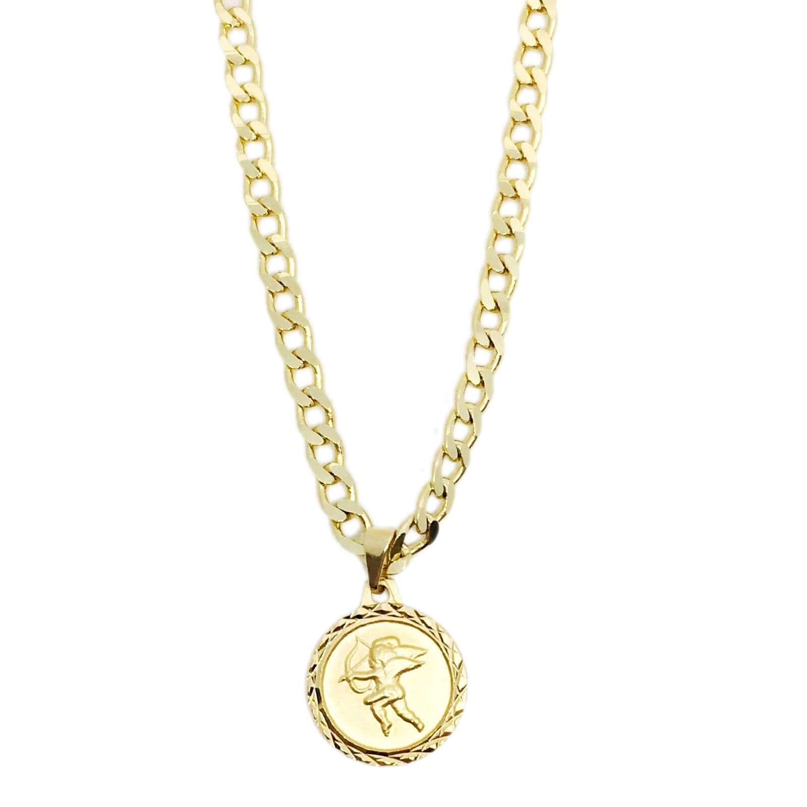 Mondsee 18k Gold Filled Diamond Cut Cupid Necklace | 18k Gold Filled Jewelry