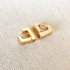 GoldFi 18k Gold Filled Diamond Shaped Clicker Earrings