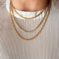 Mondsee 18k Gold Filled Double Curb Chain Cuban | 18k Gold Filled Jewelry