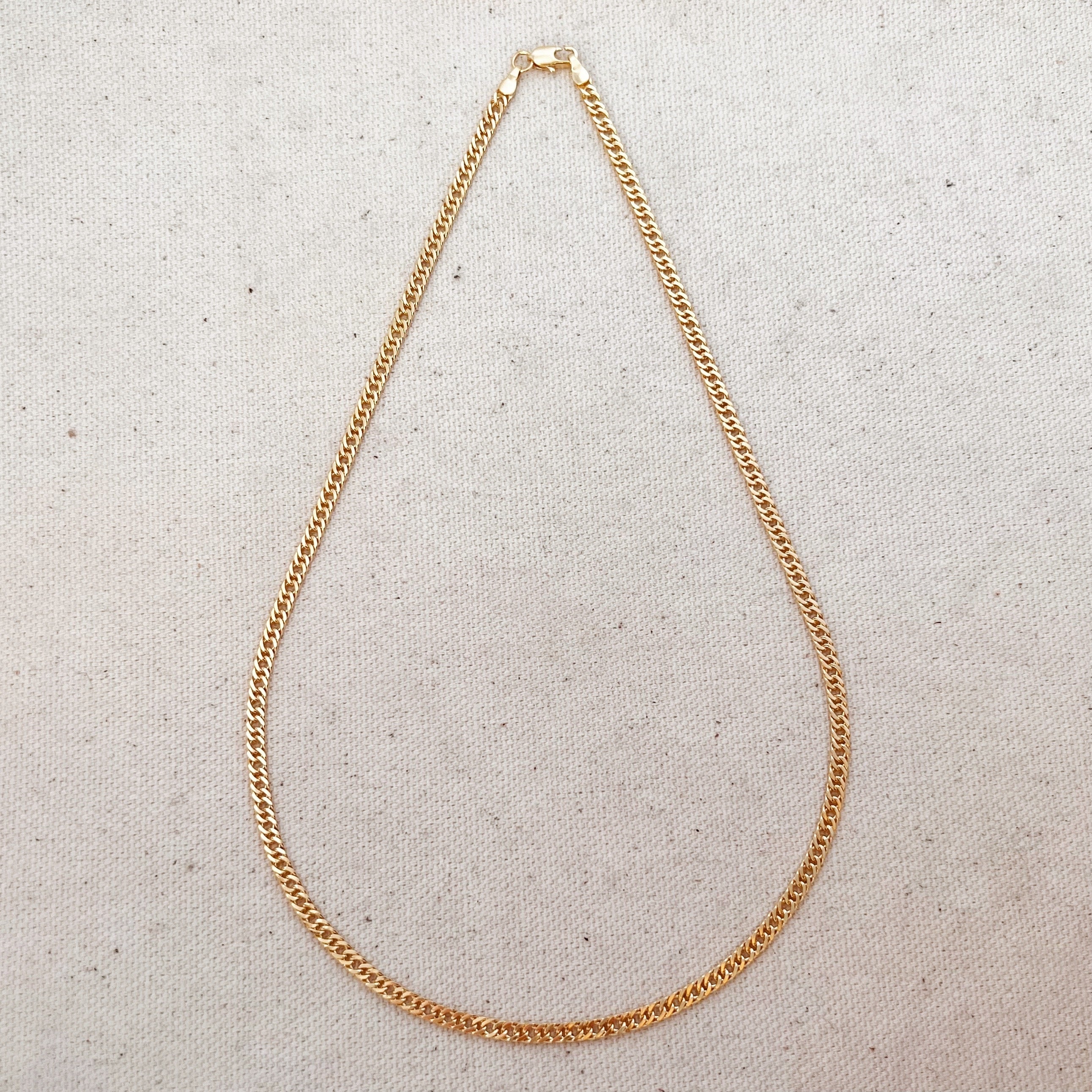 Mondsee 18k Gold Filled Double Curb Chain Cuban | 18k Gold Filled Jewelry