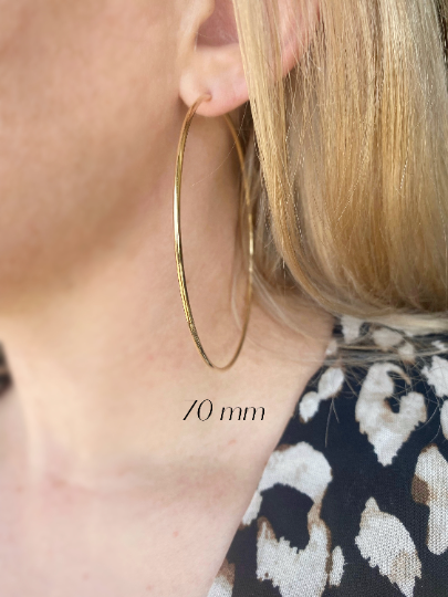 Mondsee 18k Gold Filled Endless Hoop Earrings | 18k Gold Filled Jewelry