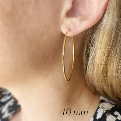 Mondsee 18k Gold Filled Endless Hoop Earrings | 18k Gold Filled Jewelry