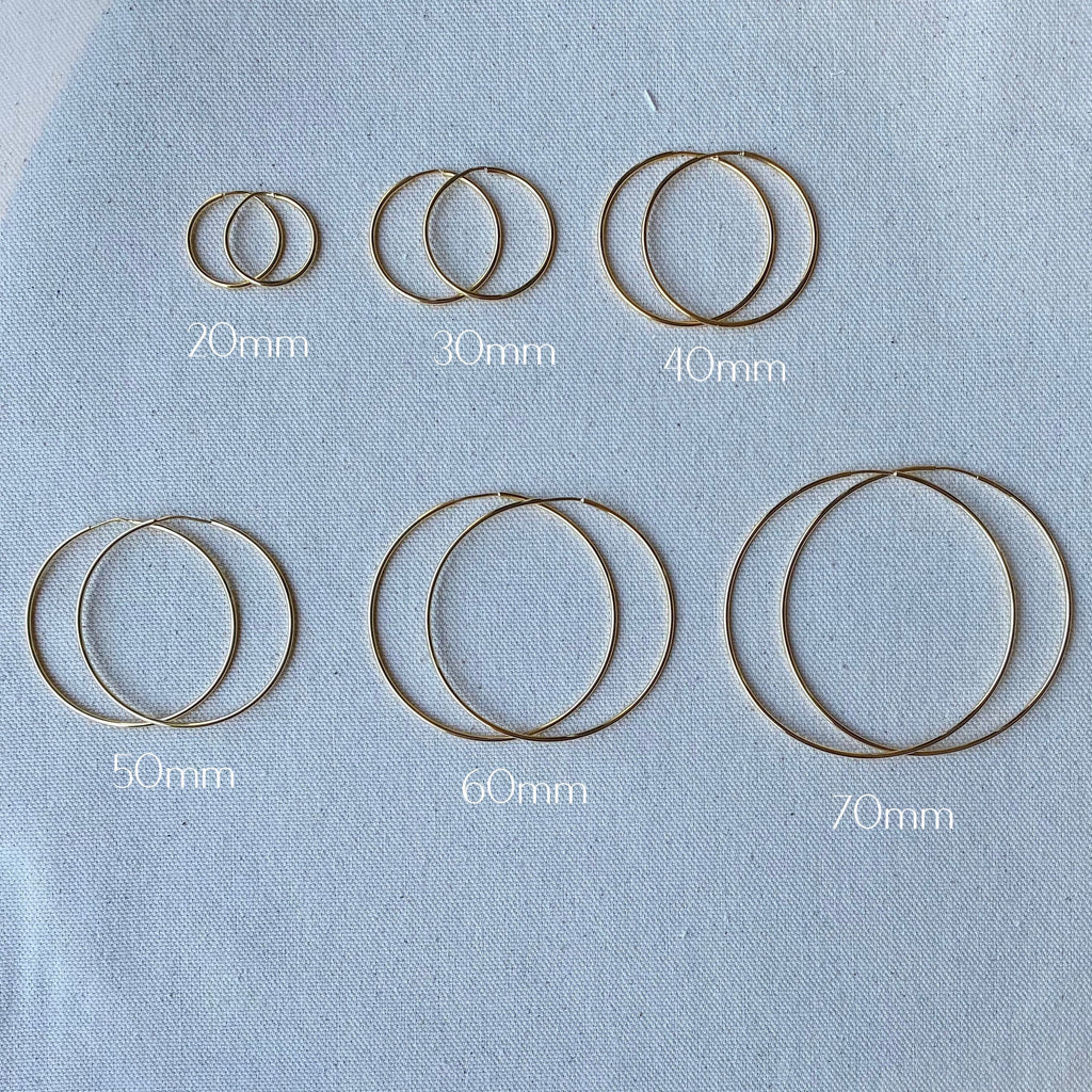 Mondsee 18k Gold Filled Endless Hoop Earrings | 18k Gold Filled Jewelry