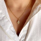 Mondsee 18k Gold Filled Evil Eye Hamsa Charm Featuring Cubic Zirconia Pendant | 18k Gold Filled Jewelry