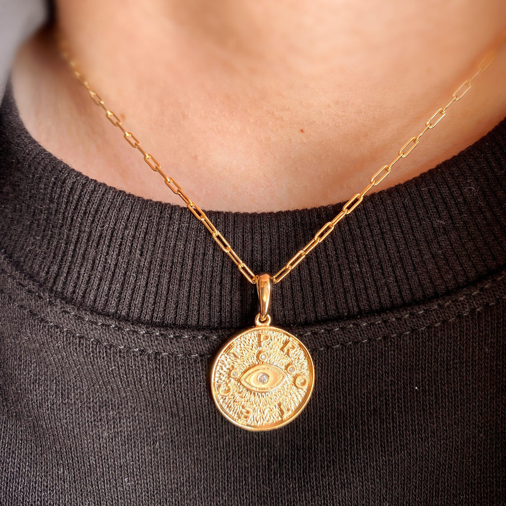 Mondsee 18k Gold Filled Evil Eye Protection Pendant | 18k Gold Filled Jewelry