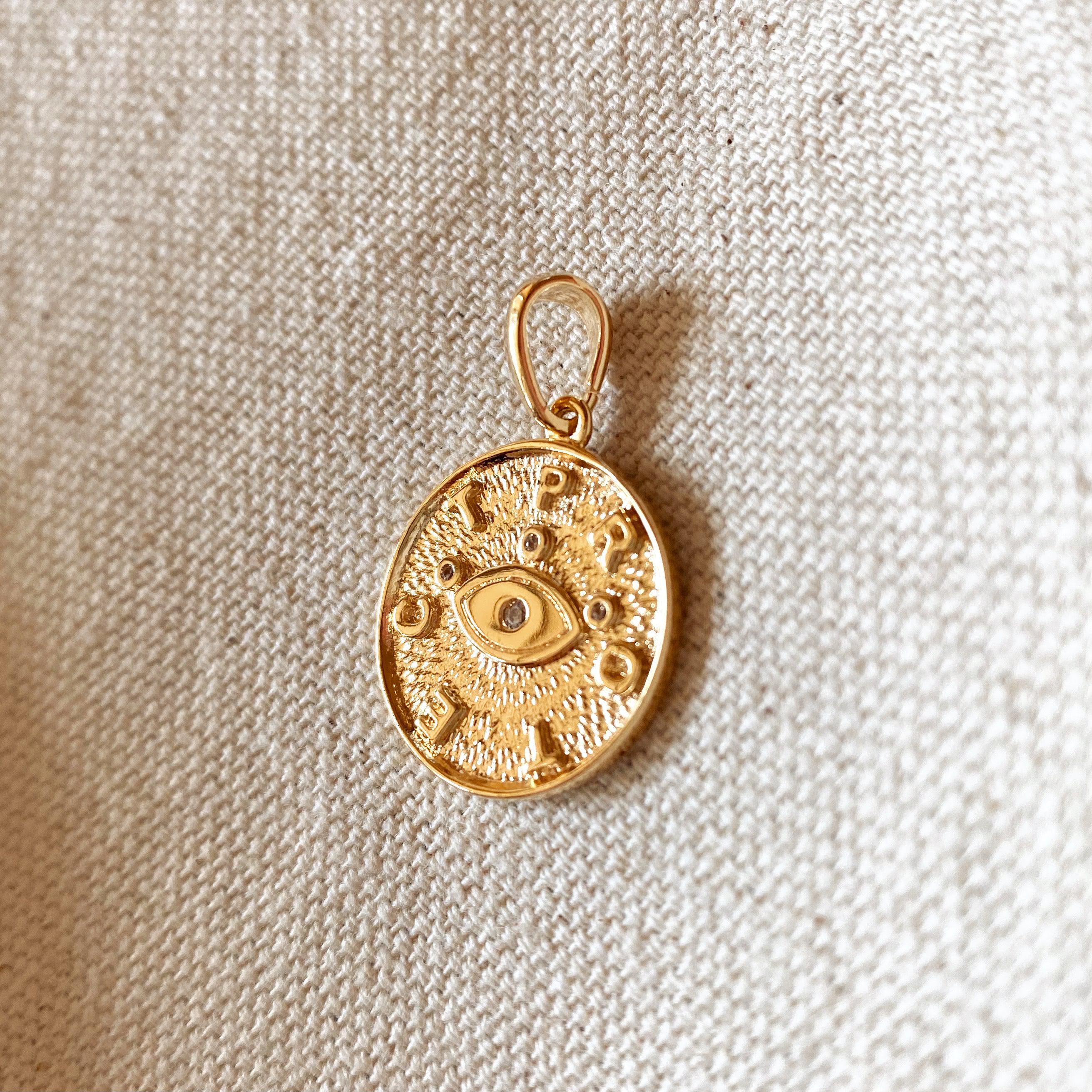 Mondsee 18k Gold Filled Evil Eye Protection Pendant | 18k Gold Filled Jewelry