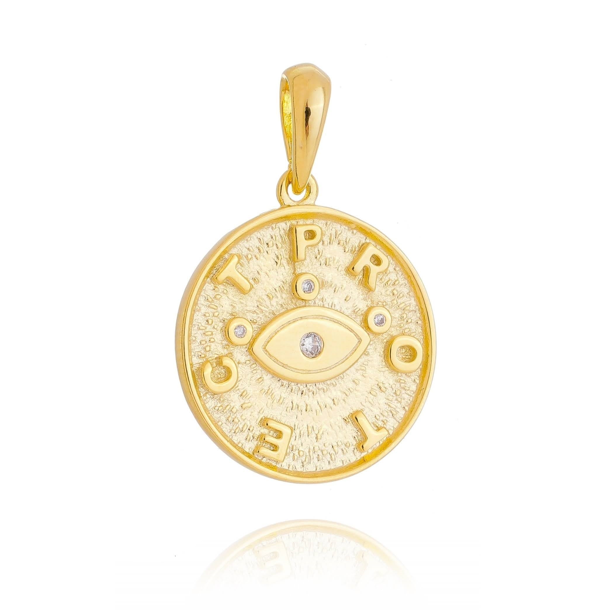 Mondsee 18k Gold Filled Evil Eye Protection Pendant | 18k Gold Filled Jewelry