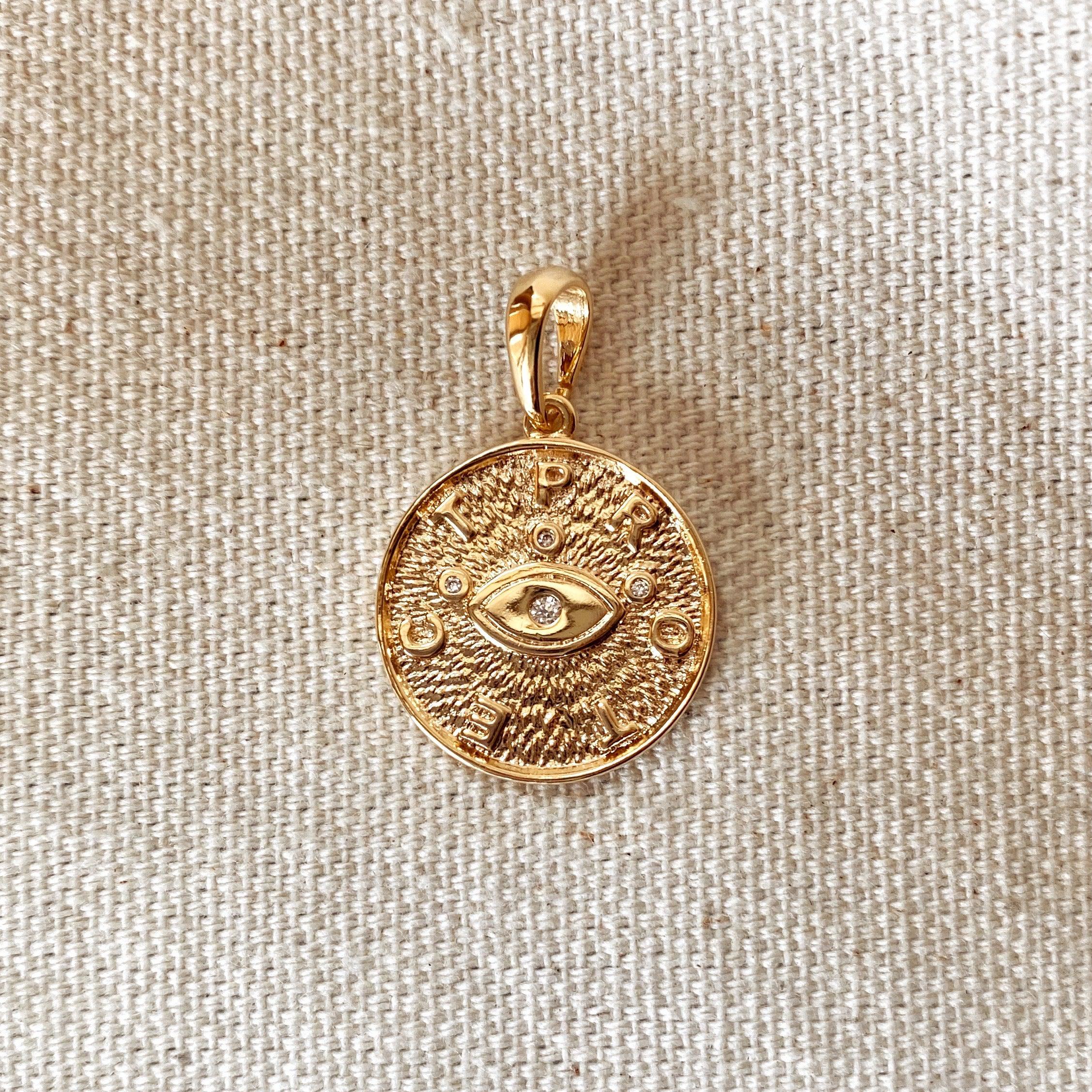 Mondsee 18k Gold Filled Evil Eye Protection Pendant | 18k Gold Filled Jewelry
