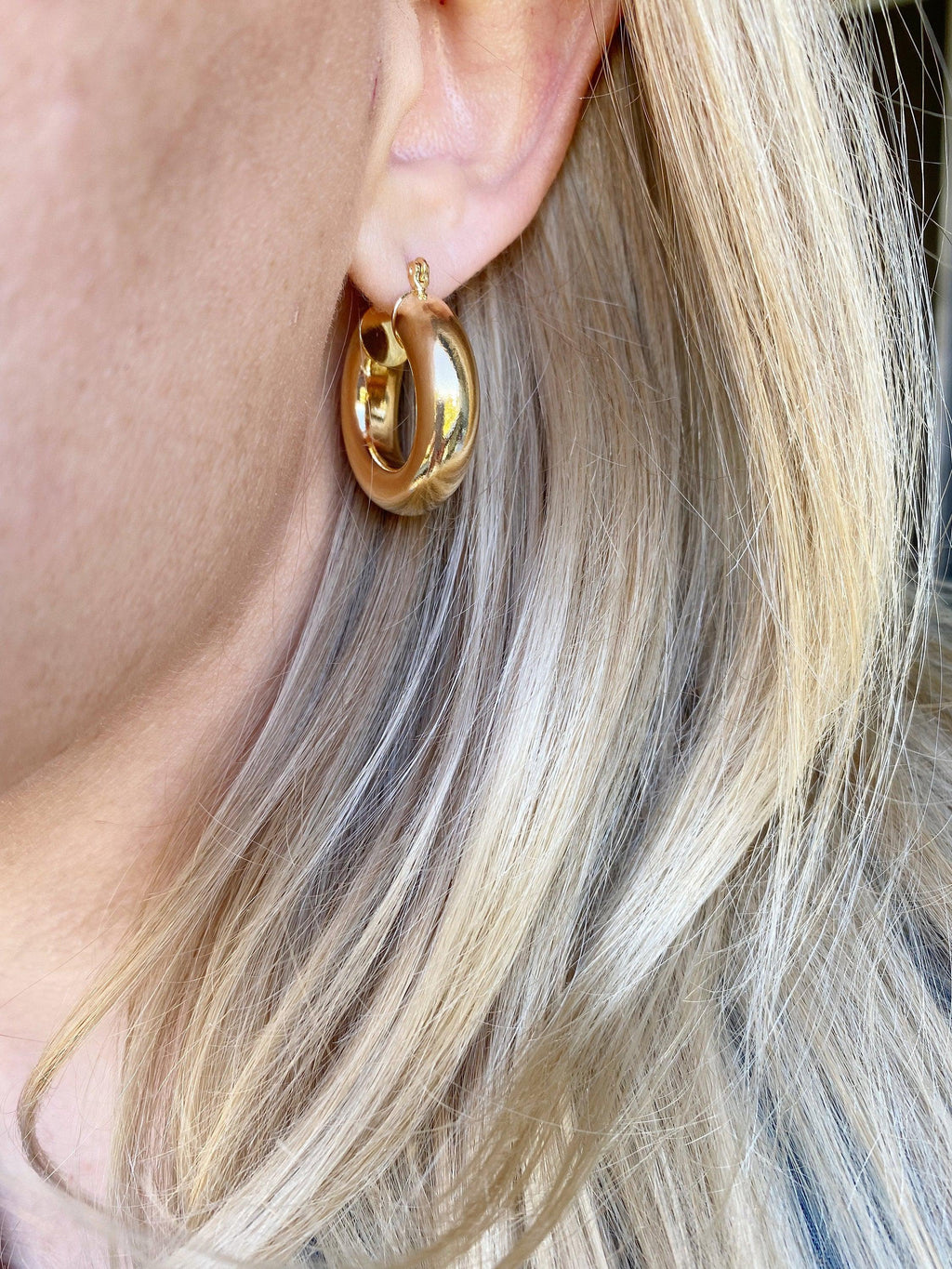 Mondsee 18k Gold Filled Thick Small Hoop Earrings | 18k Gold Filled Jewelry