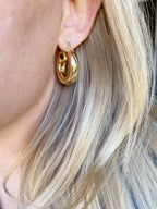 Mondsee 18k Gold Filled Thick Small Hoop Earrings | 18k Gold Filled Jewelry