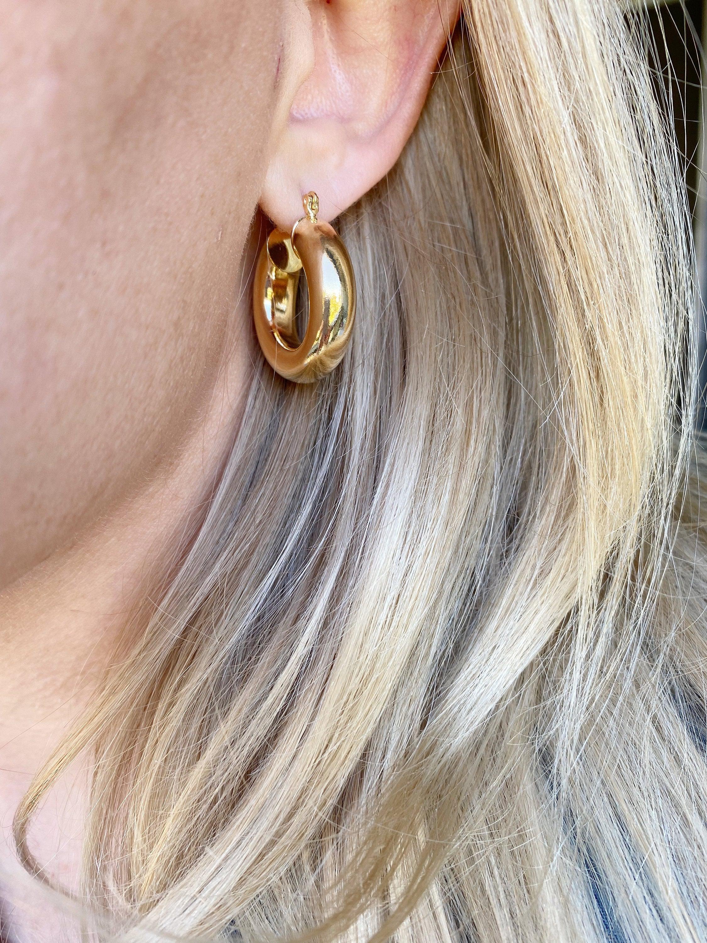 Mondsee 18k Gold Filled Thick Small Hoop Earrings | 18k Gold Filled Jewelry