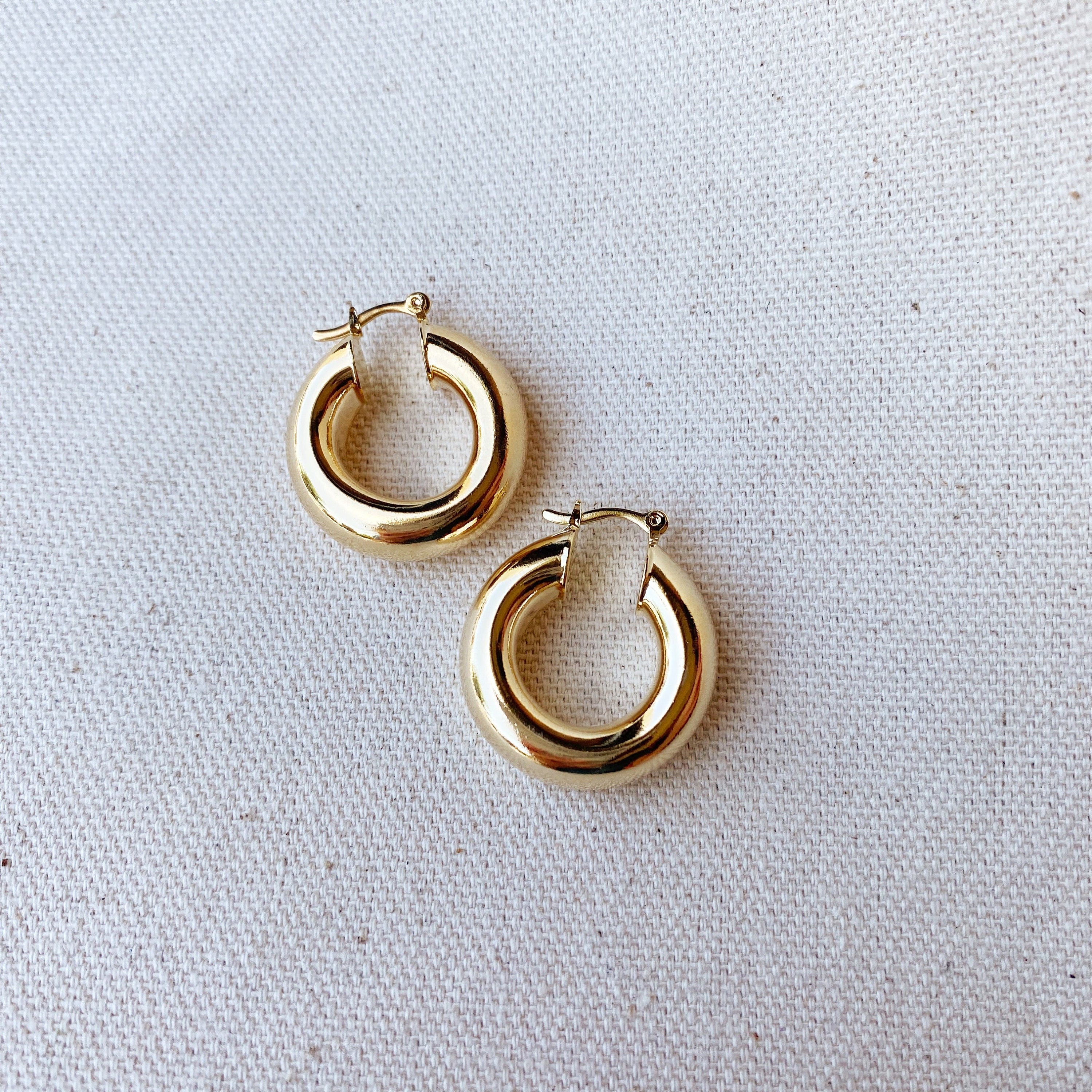 Mondsee 18k Gold Filled Thick Small Hoop Earrings | 18k Gold Filled Jewelry
