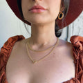 Mondsee 18k Gold Filled Front Clasp Rolo Chain Necklace | 18k Gold Filled Jewelry