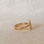 GoldFi 18k Gold Filled Hamsa Ring Featuring Micro Pave Cubic Zirconia
