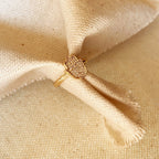 GoldFi 18k Gold Filled Hamsa Ring Featuring Micro Pave Cubic Zirconia