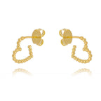 GoldFi 18k Gold Filled Heart Beaded Shaped Hoop
