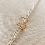 GoldFi 18k Gold Filled Heart Beaded Shaped Hoop
