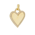 Mondsee 18k Gold Filled Heart Pendant With Cubic Zirconia Around | 18k Gold Filled Jewelry