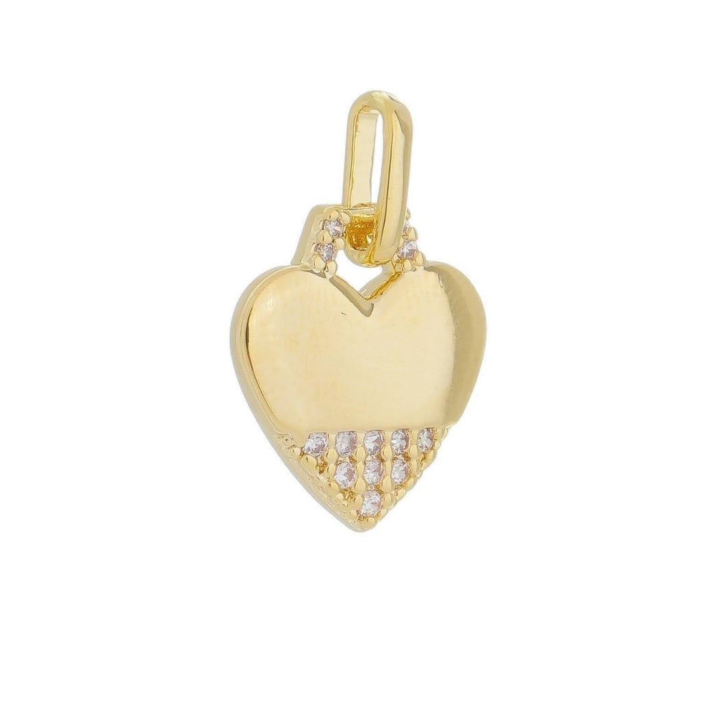 Mondsee 18k Gold Filled Heart Pendant With Cubic Zirconia Stones | 18k Gold Filled Jewelry