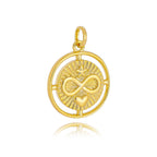 Mondsee 18k Gold Filled Heart Star Infinity Love Charm Spokes From Center to Edges Pendant | 18k Gold Filled Jewelry