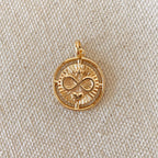 Mondsee 18k Gold Filled Heart Star Infinity Love Charm Spokes From Center to Edges Pendant | 18k Gold Filled Jewelry
