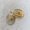 Mondsee 18k Gold Filled Hollowed Oval Lady of Guadalupe Pendant | 18k Gold Filled Jewelry
