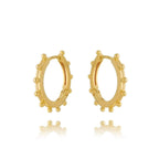 Mondsee 18k Gold Filled Hoop Earrings With Ball Around | 18k Gold Filled Jewelry
