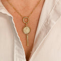 Mondsee 18k Gold Filled Key Pendant Featuring Swivel Medal Of St. Benedict | 18k Gold Filled Jewelry
