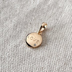Mondsee 18k Gold Filled L.O.V.E. And Shiny Cubic Zirconia Detail Pendant | 18k Gold Filled Jewelry