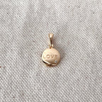 Mondsee 18k Gold Filled L.O.V.E. And Shiny Cubic Zirconia Detail Pendant | 18k Gold Filled Jewelry