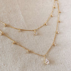 Mondsee 18k Gold Filled Layered Necklace Details In Cubic Zirconia Stones | 18k Gold Filled Jewelry
