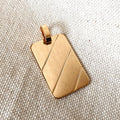 Mondsee 18k Gold Filled Luxury Tag Plate Rectangle Pendant Unisex | 18k Gold Filled Jewelry