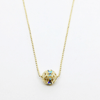 GoldFi 18k Gold Filled Necklace with Solitaire Bead