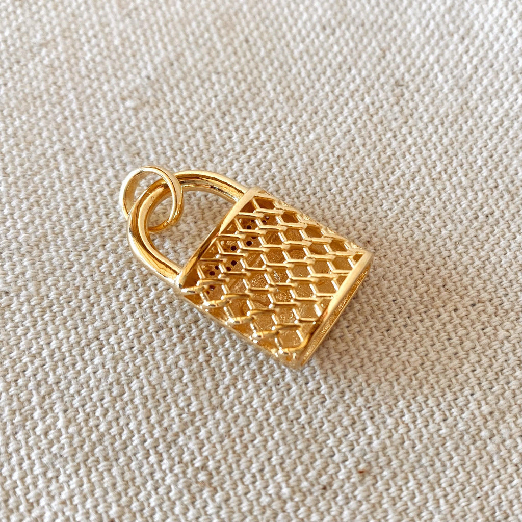 Mondsee 18k Gold Filled Oui Love Lock Pendant | 18k Gold Filled Jewelry