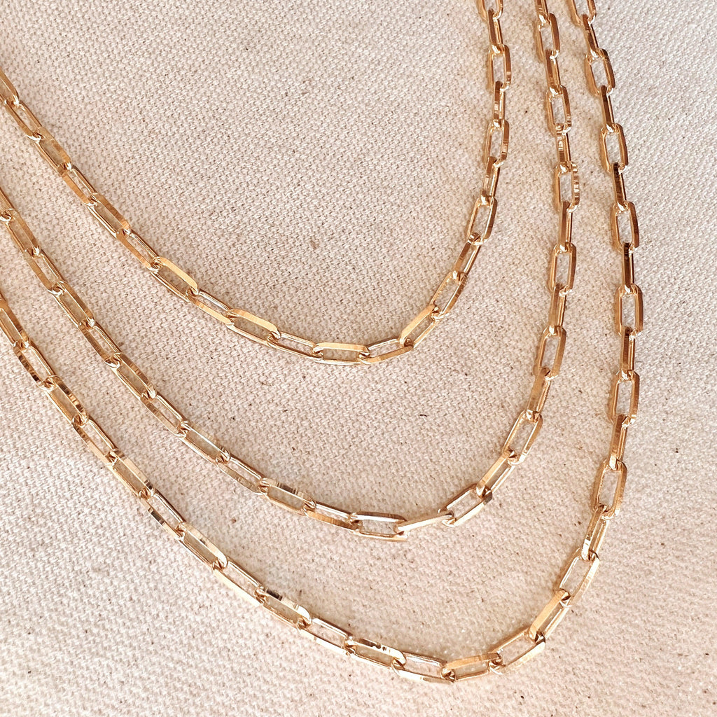 Mondsee 18k Gold Filled Paperclip Link Chain | 18k Gold Filled Jewelry